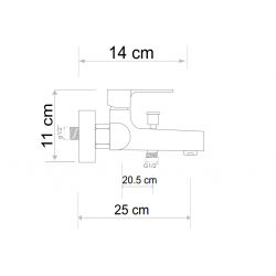 Μπαταρία Λουτρού Σετ Forte Mix M1601 Chrome